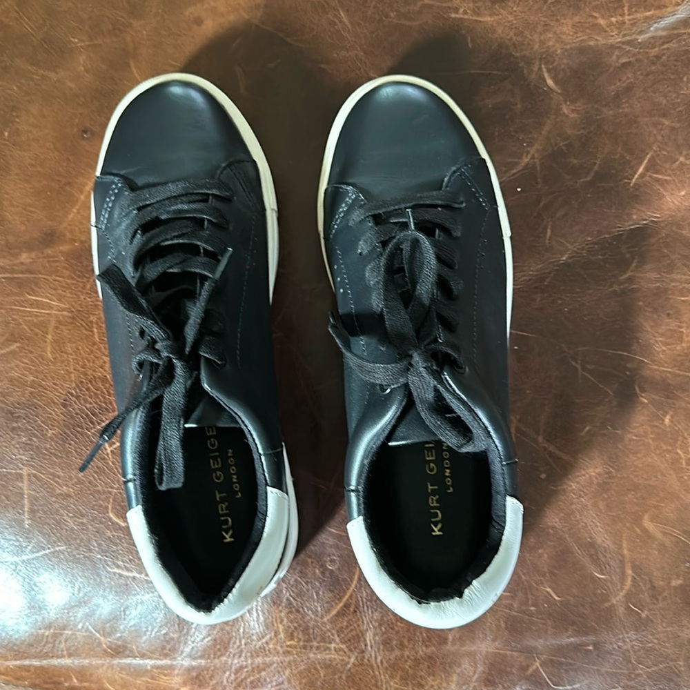 Black Leather Sneakers